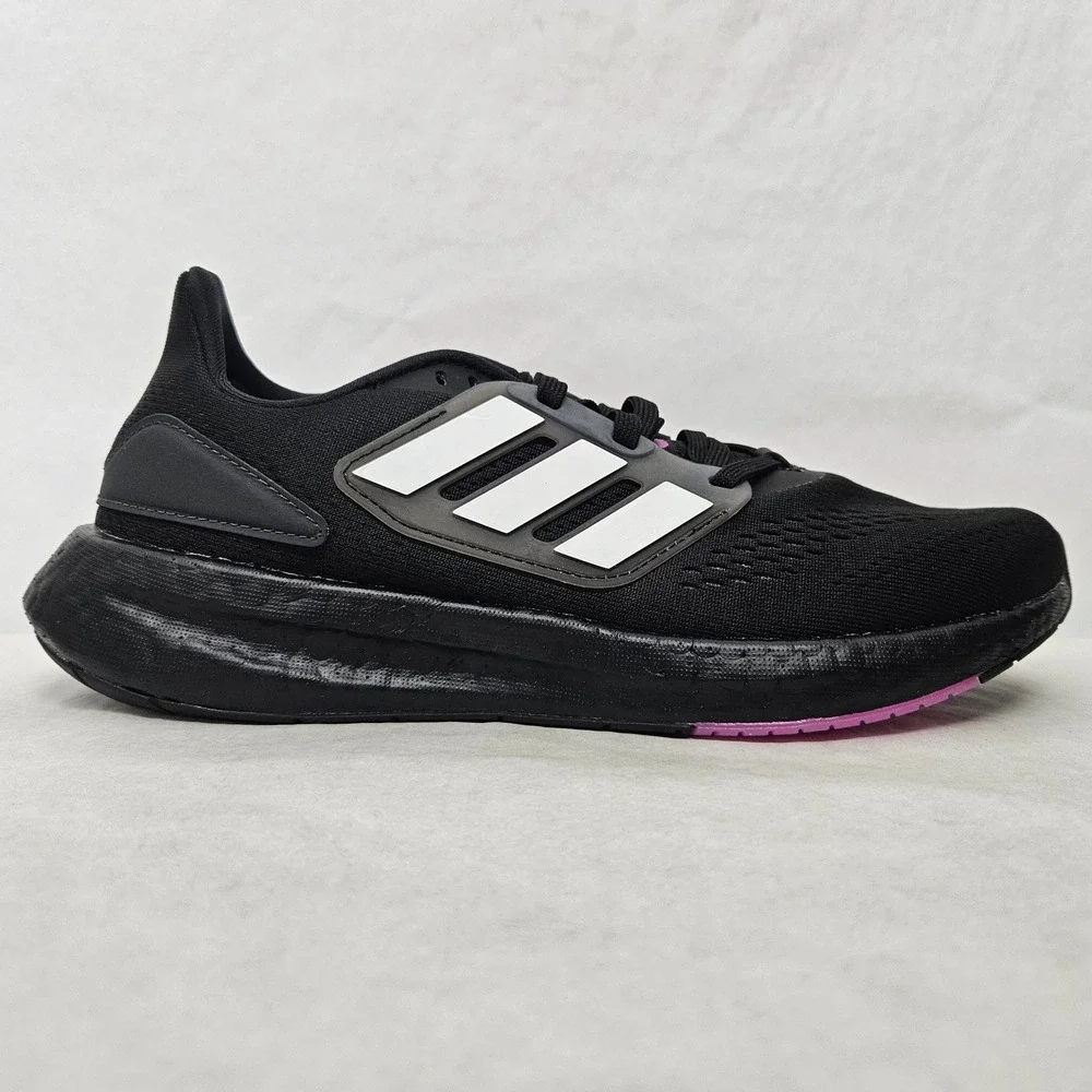 Adidas Pureboost 22 Running Shoes HQ1462 Black White Pink Womens Size‎ 7.5